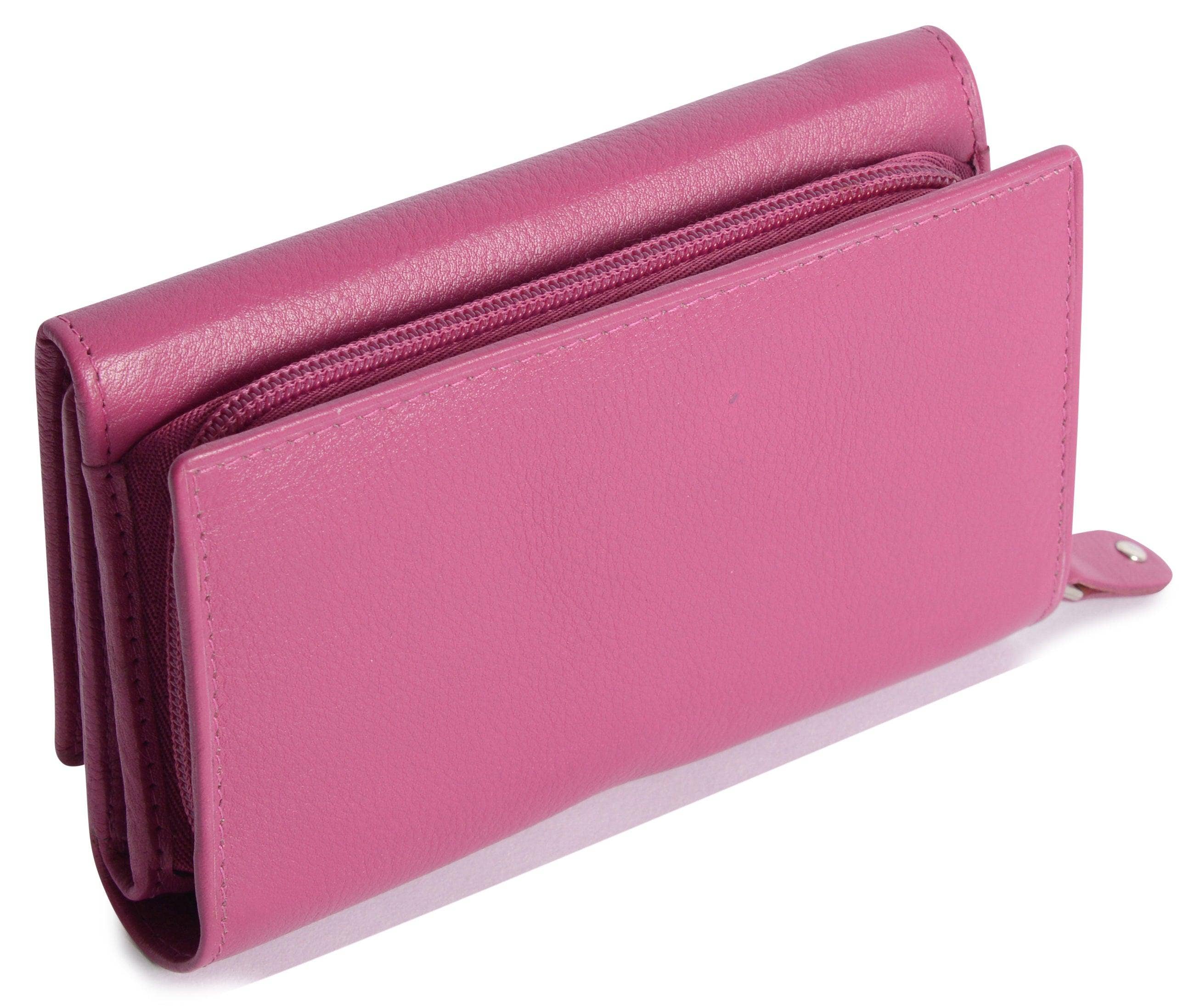 SADDLER - Wholesale Wallet - Women's - Compact Trifold Leather Purse "Eleanor" – Handmade by Saddler | RFID Protected & Gift Boxed | 10 Card Slots & Rear Zip Coin Pocket24