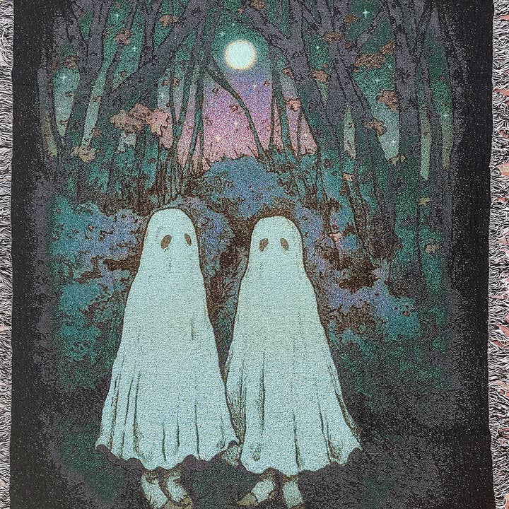 Strike Gently Co x Autumnal Wood: Ghost Pals Blanket for wholesale by Strike Gently