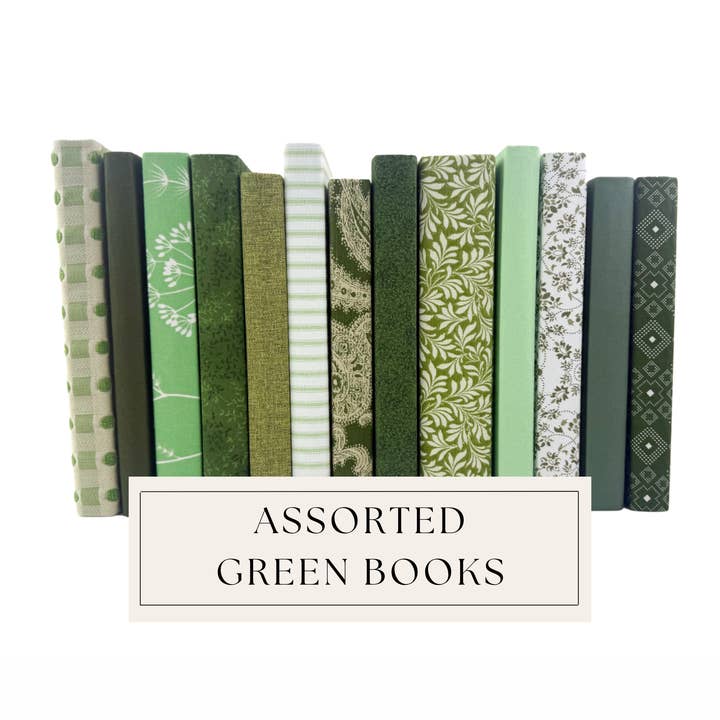 Green Fabric Covered Books for wholesale by The House of Elements