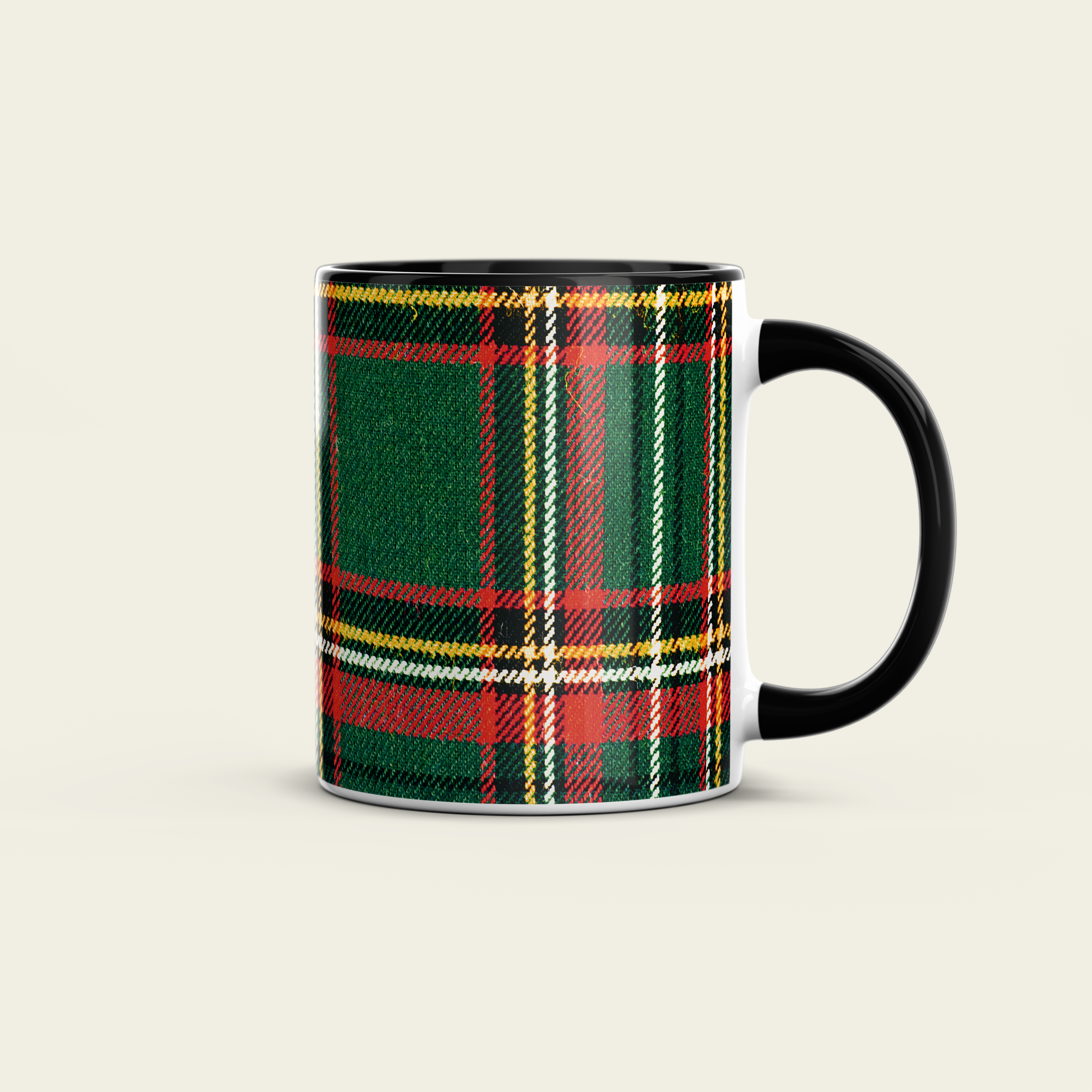 URBAN.ITY SRL – Großhandel Kaffeebecher – Tartan Ceramic Mug 325ml - GREEN/RED SQUARES2