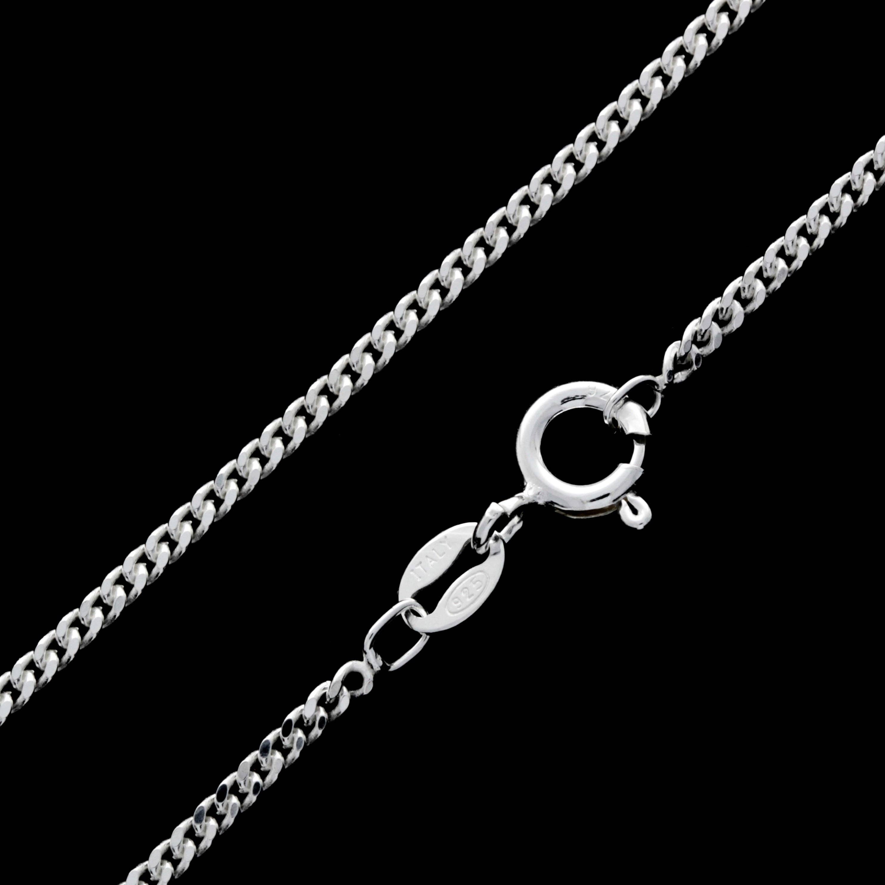 SilverAmber Jewellery - Wholesale Link & Chain Necklace - Made in Italy - 925 Sterling Silver 2 Sturdy 2 mm Thick Unisex Curbs Chain Necklace - GCH0203