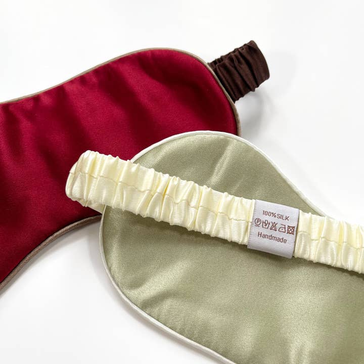 LuluLane - Wholesale Sleep/Eye Mask - Pea Green Luxury 100% Silk Sleep Mask | Silk Eye Mask | Meditation Mask