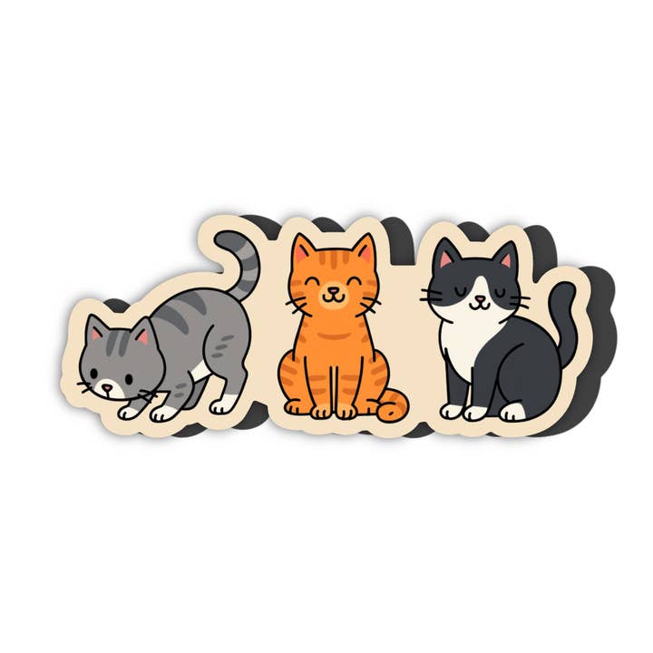 Cat Magnet | Kittens Magnet for wholesale by Jones Sticker Co