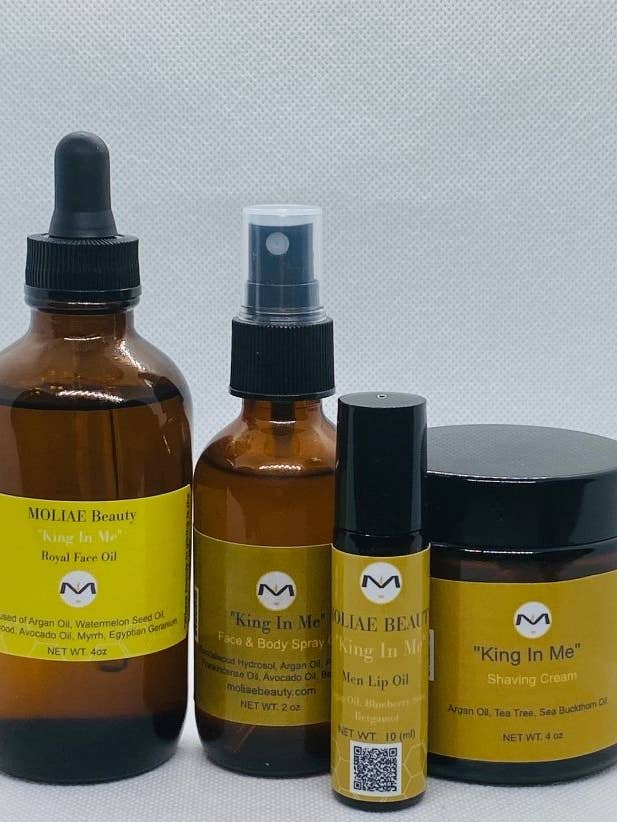 ⭐ King In Me - Face Oil and Shaving Cream Prime Kit for wholesale by MOLIAE Beauty LLC