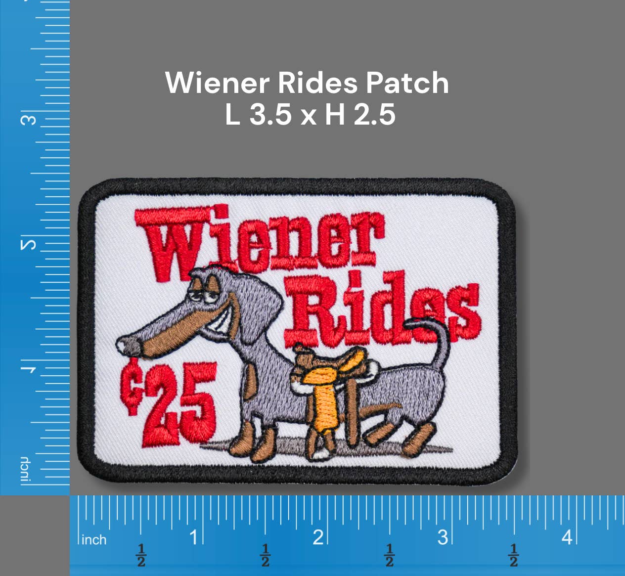 River Bent Hat Co. - Wholesale Patch - Wiener Rides Patch