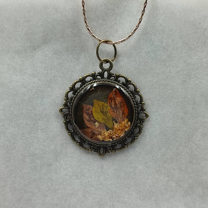 Necklace vintage brown dried for wholesale by DioniCreations