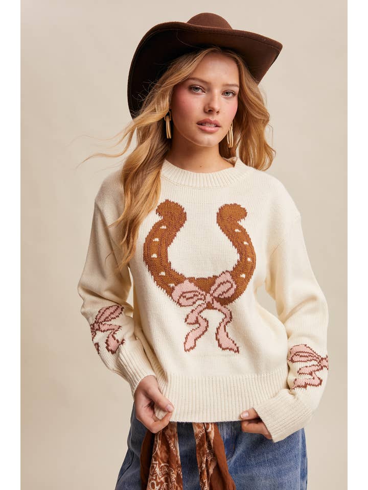 Listicle - Vente Pull en maille – femme - Pull en tricot à col en fer à cheval LSW1035