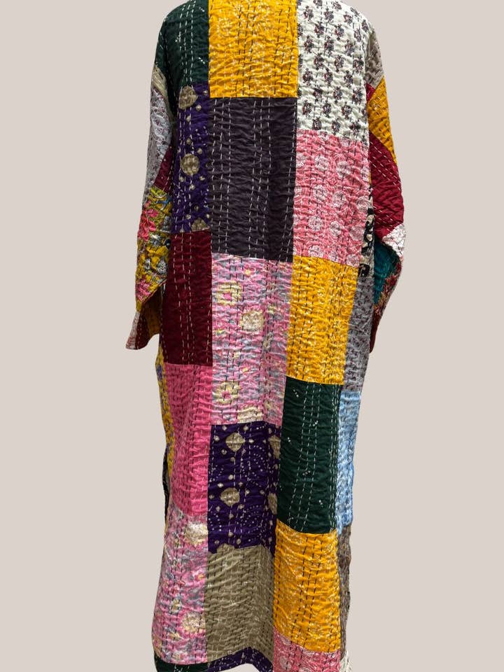 Leto Accessories - Wholesale Kimono - Women's - Handmade India Assorted Patchwork Dusters - All Different2