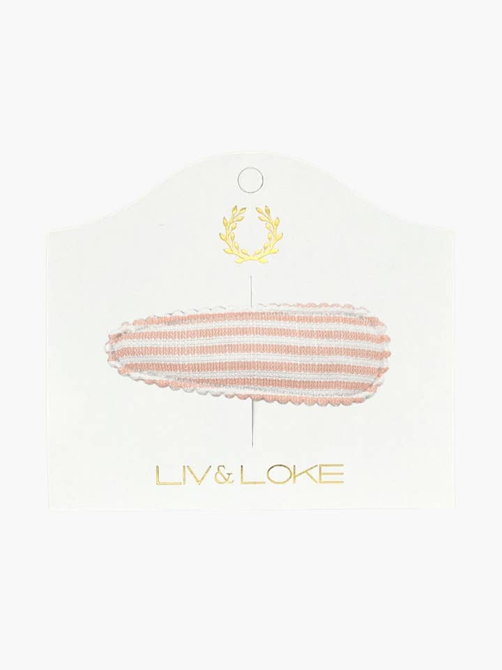 Ilse Fabric Haarspeldje - Pink Line voor wholesale door Liv & Loke