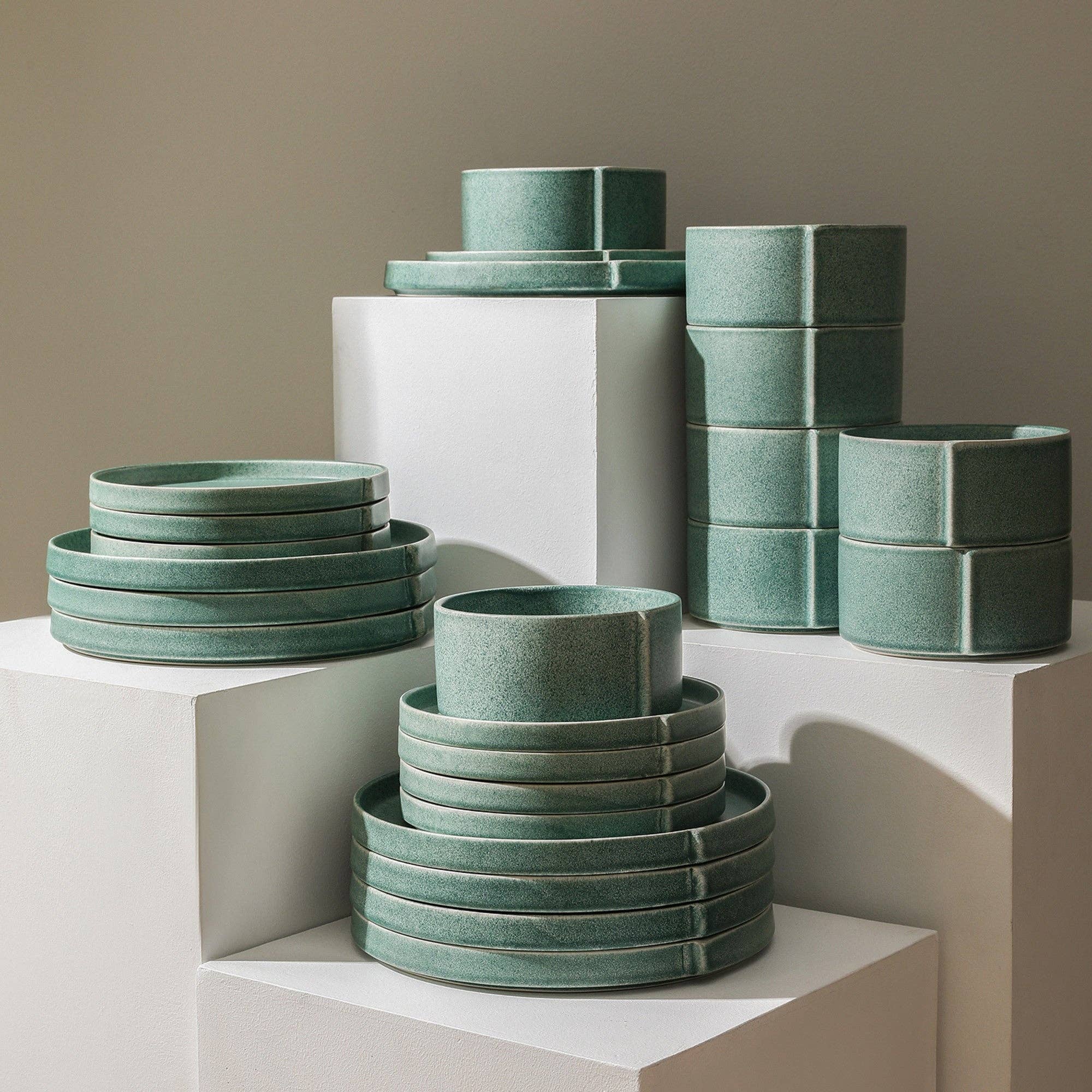 Stone  Lain - Wholesale Dinnerware Set - Bao Stoneware Dinnerware Set - Green1