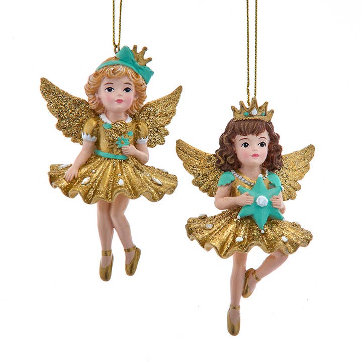 Kurt S. Adler, Inc. - Wholesale Ornament - 4" Resin Go Assortedqua Little Angel Ornament 2 Assorted
