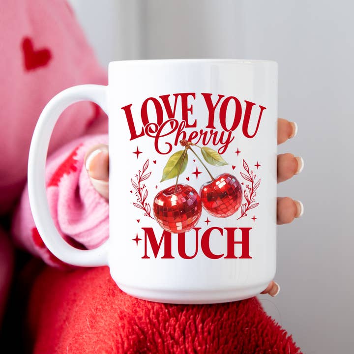 Mug and Mini - Wholesale Coffee Mug - Valentines day mug, Valentine mug, Love you, cherry, mug