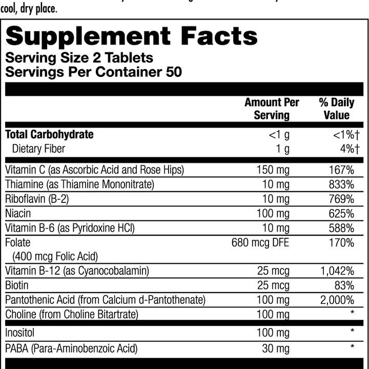 KAL - Wholesale Oral Supplement/Vitamin - Stress B-Complex Tablets3