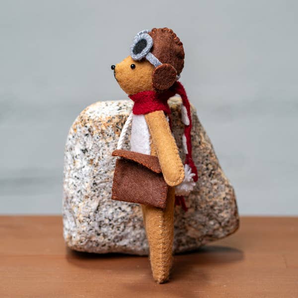 Genius Premium Craft - Wholesale Knutselnaai-set - Vilt Konijn Naaien & Vilten Kit – Pilotenhoed Uitvoering6