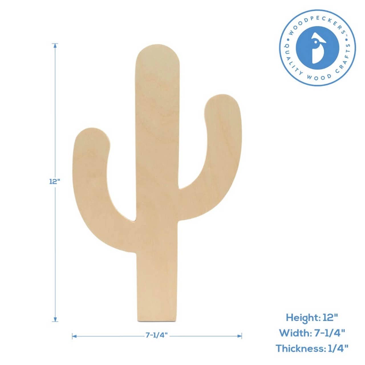 Woodpeckers Crafts - Wholesale DIY Craft Kit - 12" Wood Cactus Cutout3