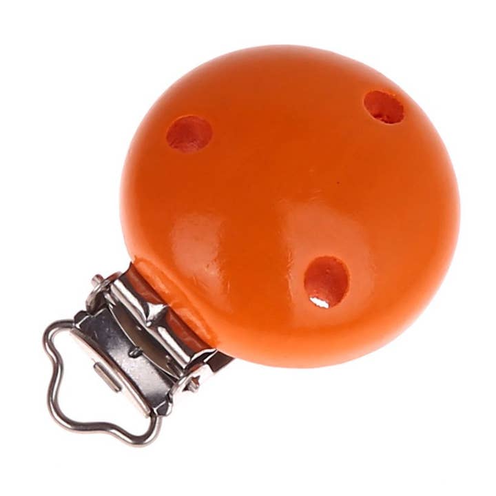 Fopspeenclip oranje voor wholesale door Kids and Crea