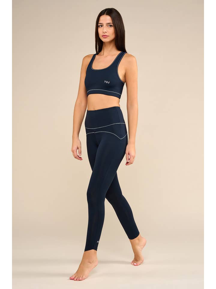 YUJ PARIS - Vente Brassière de sport – femme - Brassière ANAHATA navy/silver3