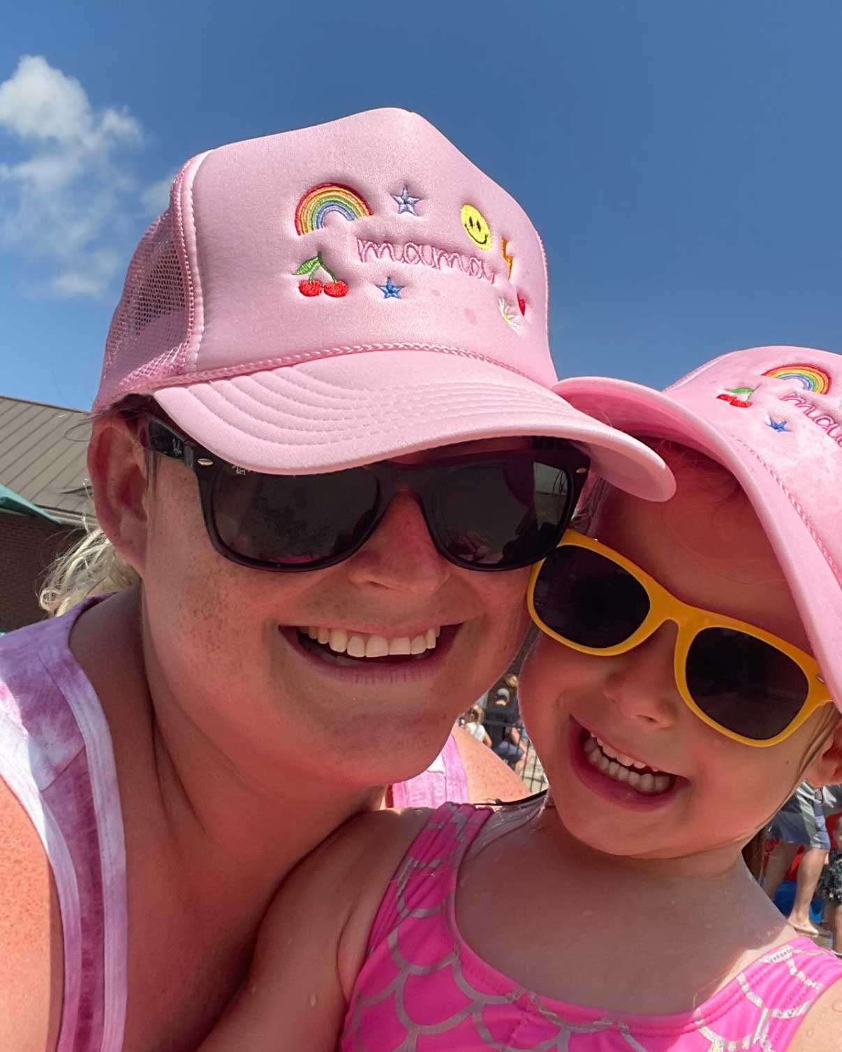 Sundrop - Wholesale Kids Hat - Kids - Personalized Kids Charm Pink Trucker Hat (Mama & Mini Match)12