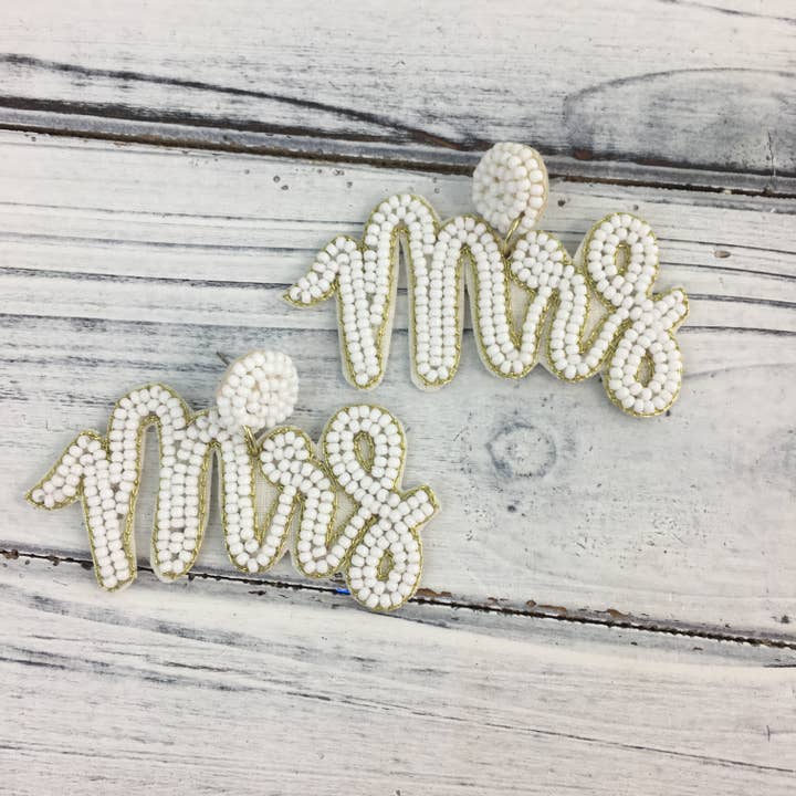 Beaded Mrs. Earrings for wholesale by SongLily