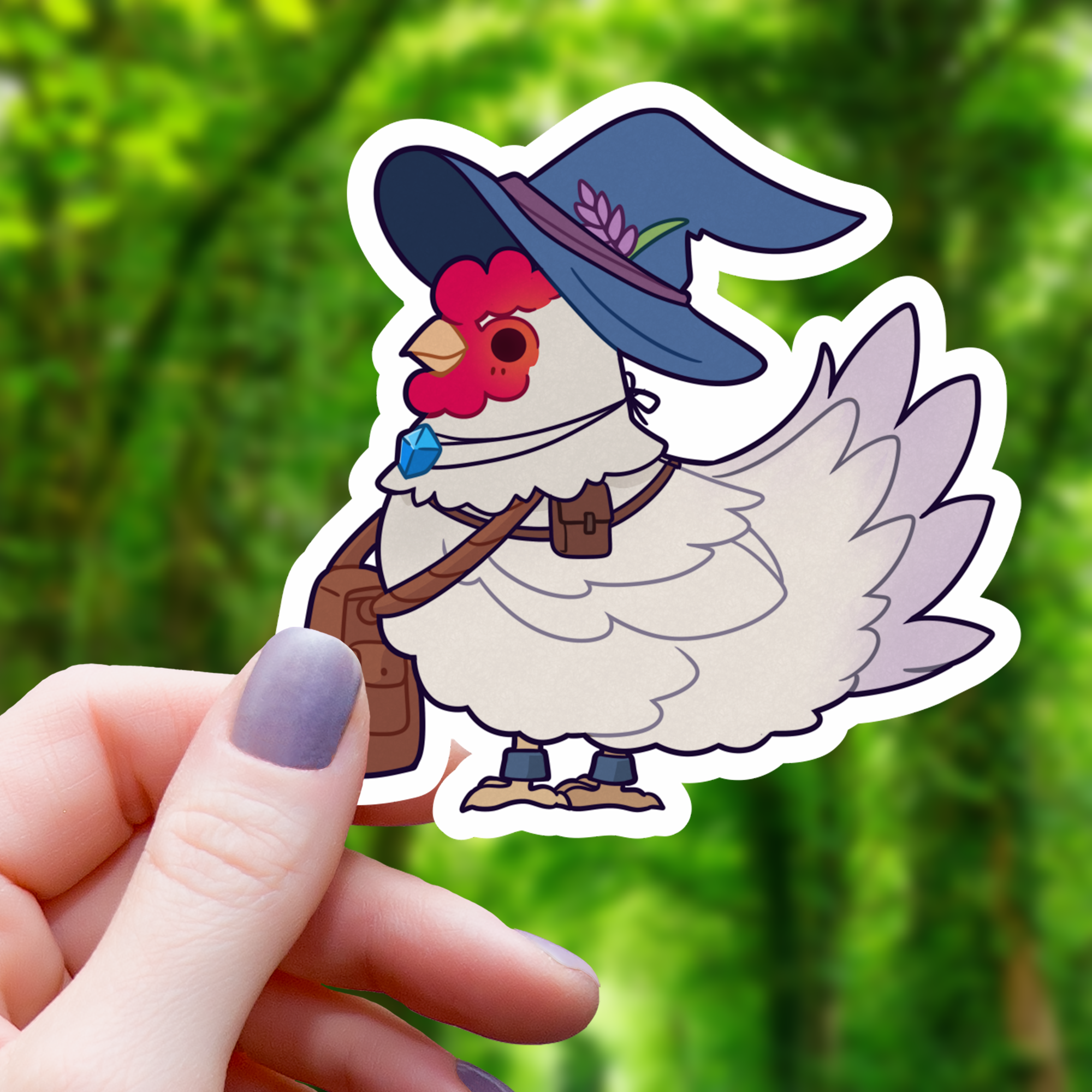Mimic Gaming Co - Wholesale Sticker - Wizard Chicken  TTRPG Class Sticker - 3"0
