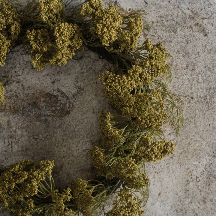 18" GREEN QUEEN ANNE LACE WREATH for wholesale by Ragon House