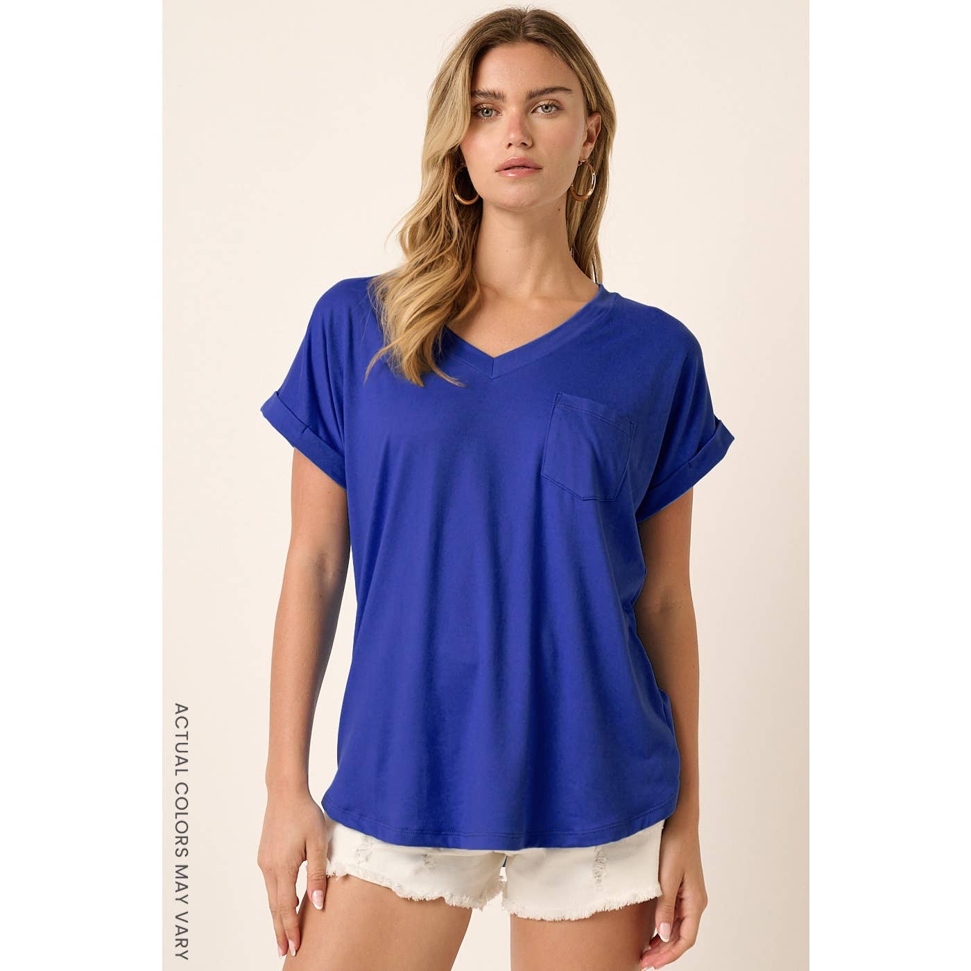 mittoshop – Engroshandel Strikket top - Dame – T9153 - DTY V-HALS MED 1 LOMMEDETALJE DOLMAN STRIKKET TOP23