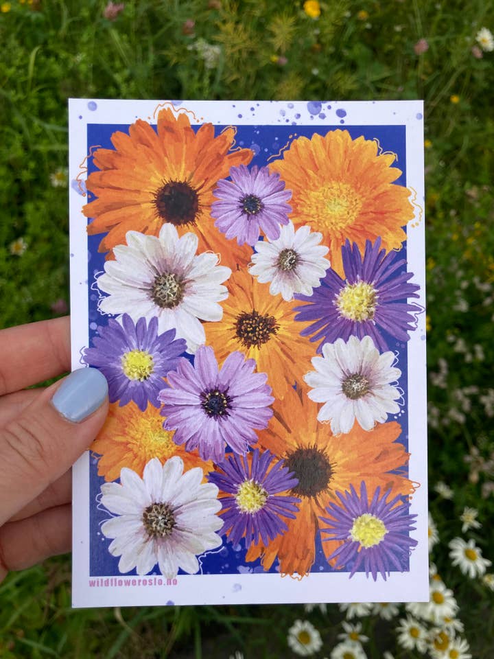 Postcard A7 # 0021 for wholesale by Wildflower Oslo