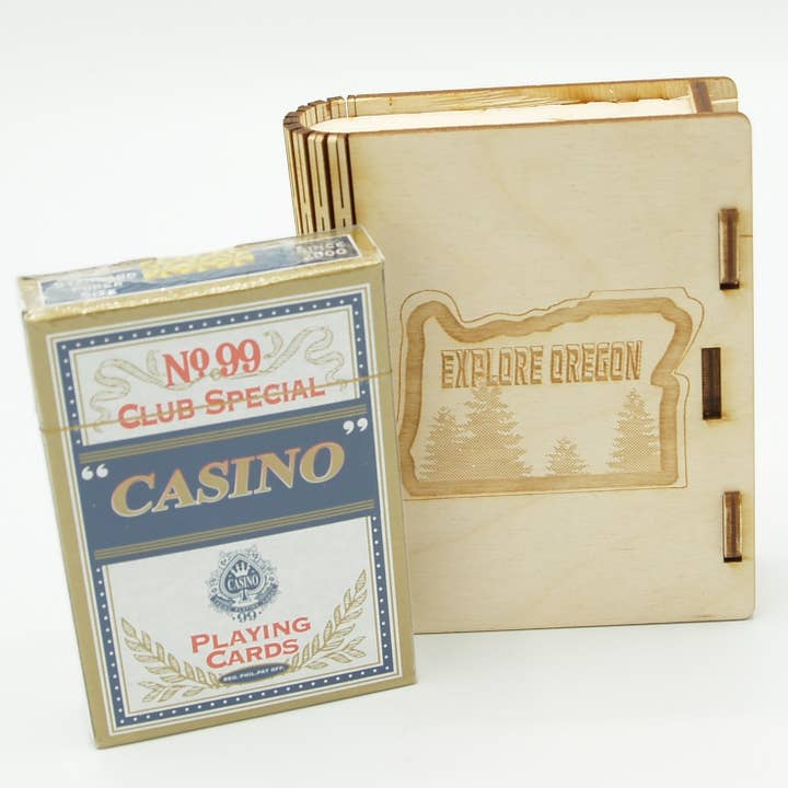 Boîte à cartes à jouer - Explore Oregon pour la vente par Rocket Laser Graphics