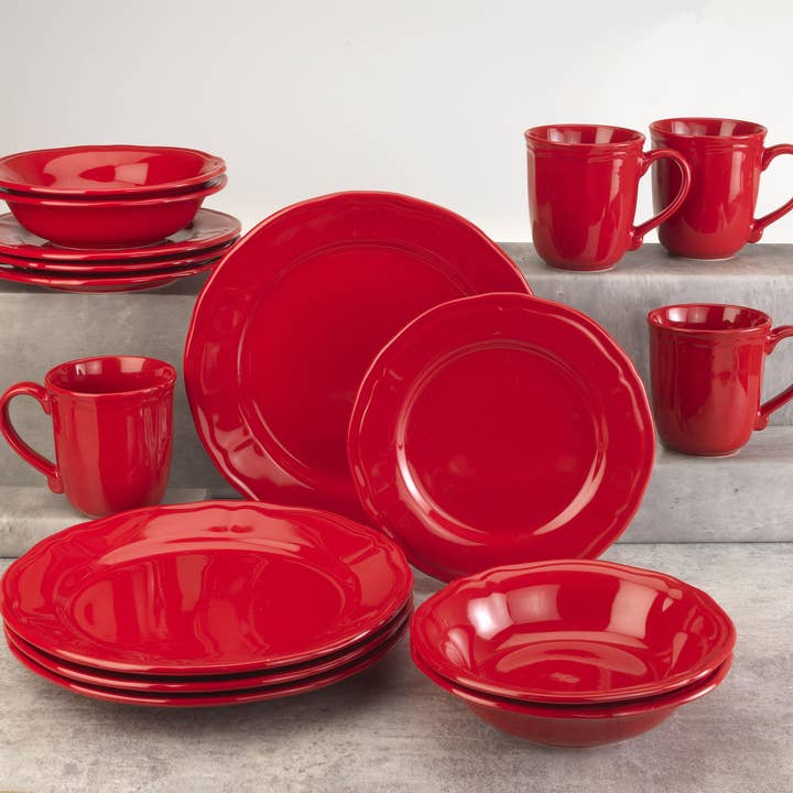 Siena 16 Piece Stoneware Dinnerware Set for wholesale by Euro Ceramica Home | ClayBarn