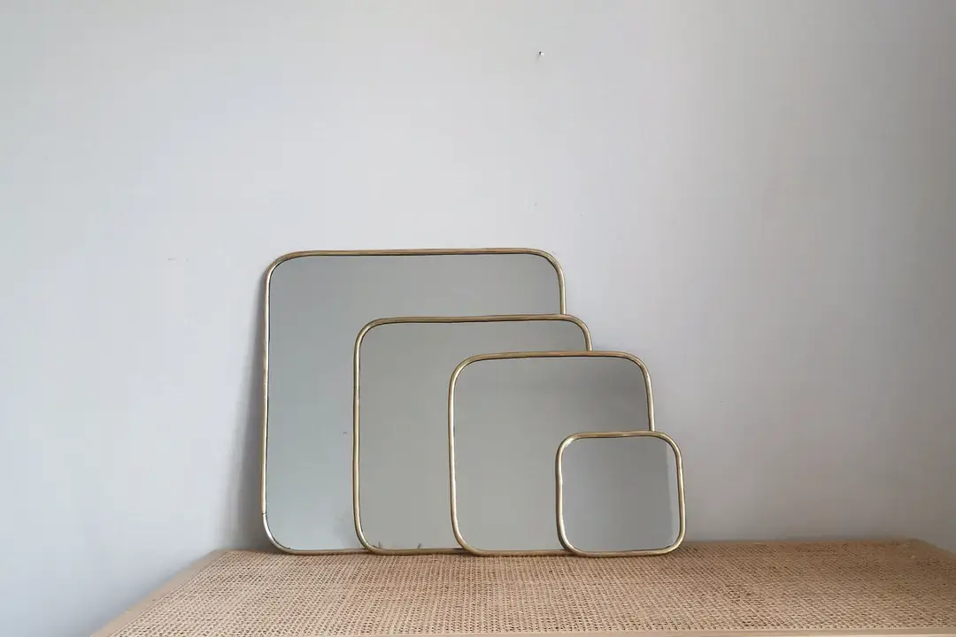 High crafty – Espelho de parede por atacado – Espelho Quadrado Marroquino Feito à Mão com Moldura de Latão Dourado4