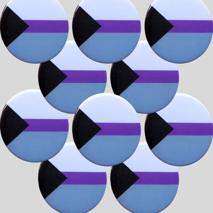 sent with Pride - Wholesale Lapel Pin/Button - Flag badges Demisexual, Genderqueer, Demigirl, Demiboy badge
