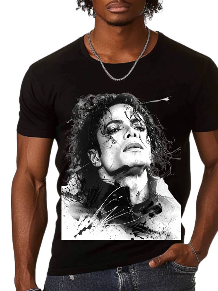 Black Music Legends Unique Graphic Tee - Michael Jackson for wholesale on Faire