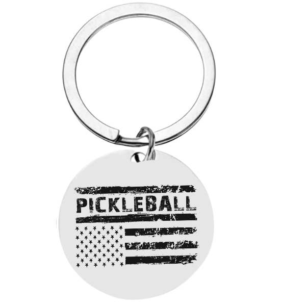 Born to Rally - Wholesale Keychain - Unisex - Pickleball Flag Keychain