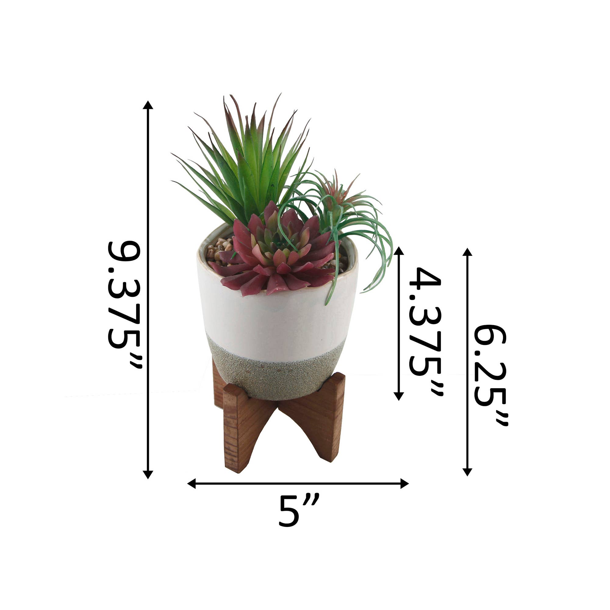 Flora Bunda Inc - Wholesale Artificial Plant - Faux Succulent Arrangement in Ceramic Pot with Stand1