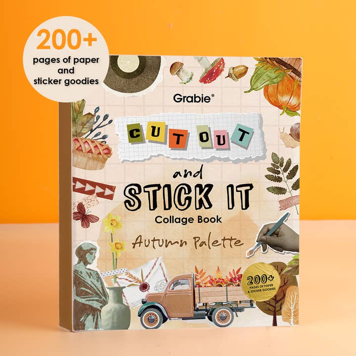 200+ Pages Autumn Palette Collage Activity Book for wholesale by Grabie