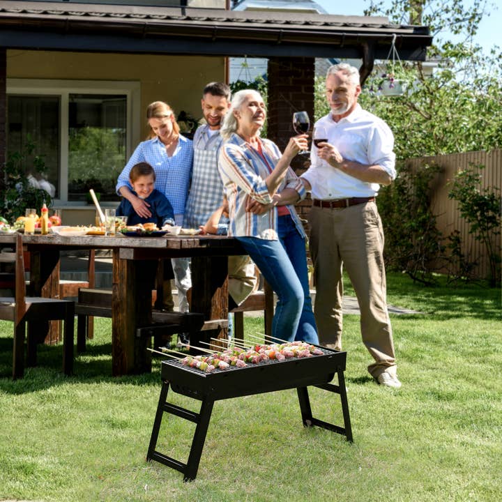 Quickway Imports - Wholesale Outdoor Grill Tools - Portable Charcoal Grill Foldable Stainless Steel BBQ3
