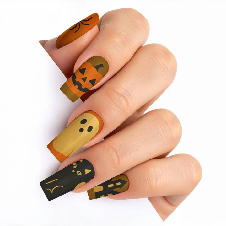 FYNE BODY - Wholesale Press-on/fake nails - Ghoul's Gold Glamour Halloween Press-On Nails25