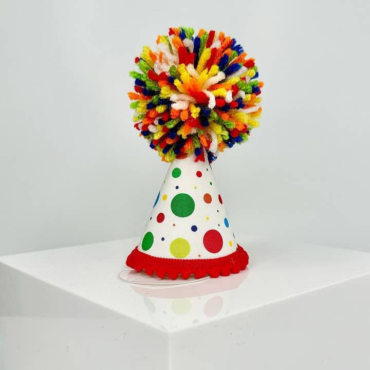 Pup Party Hats - Wholesale Party Hat/Crown - White Dots Party Hat