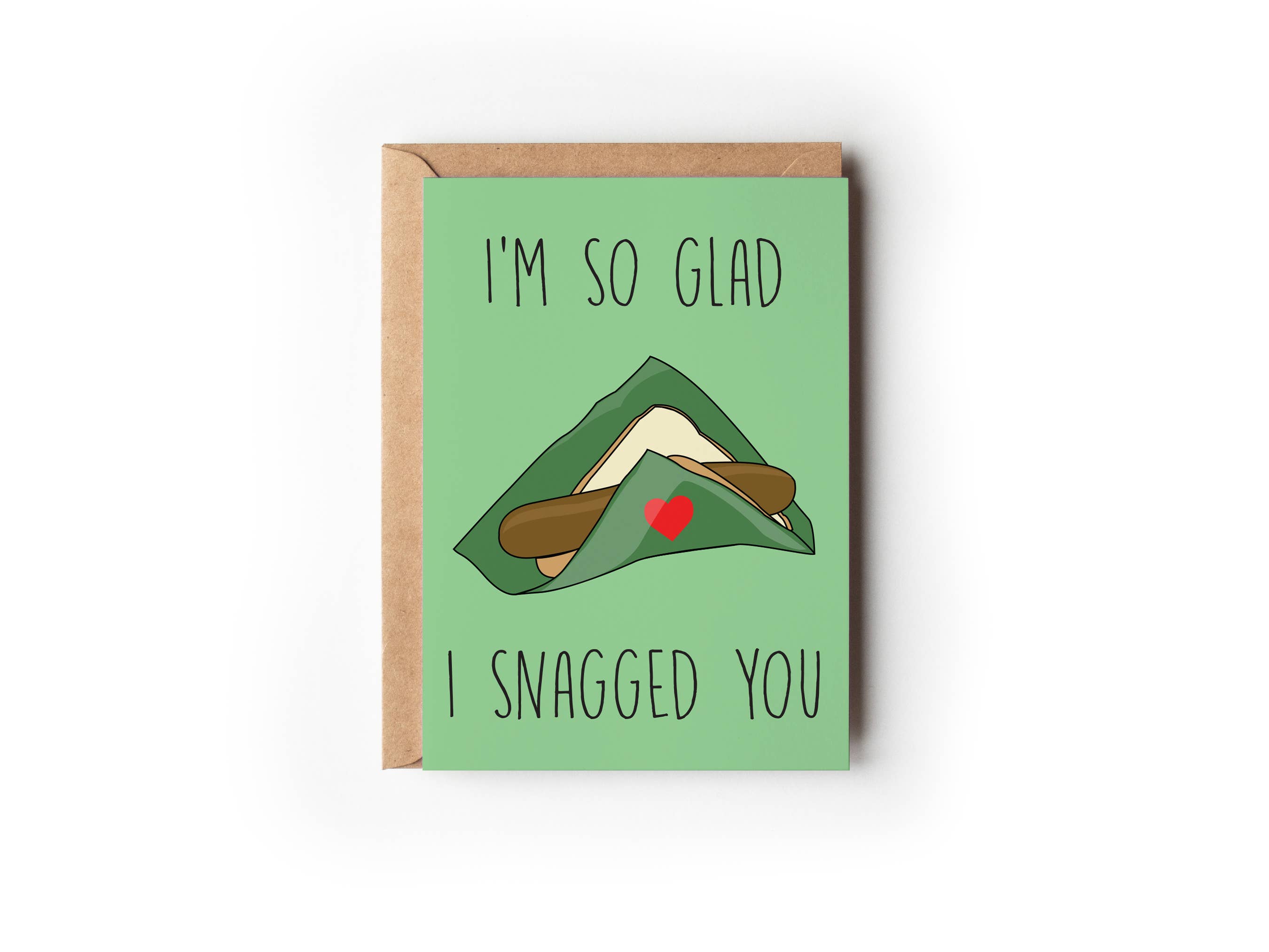 Little Green Mini Creative - Wholesale Valentine's Day card - Snag Greeting Card | Australia | Funny | Valentine's Day