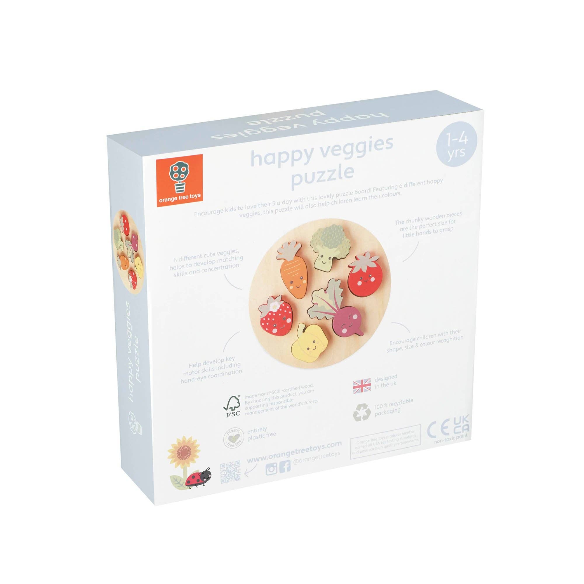 Orange Tree Toys - Wholesale Puzzle - Kids - Happy Veggies Wooden Puzzle9