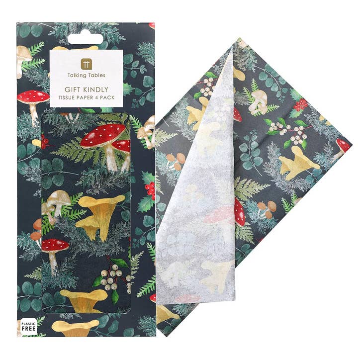 Forest Green Christmas Tissue Paper | 4 Sheets | for wholesale by Talking Tables UK