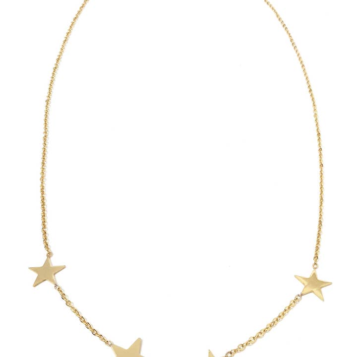 BRANDELIA - Wholesale Pendant/Charm Necklace - Gold Choker · Stars1