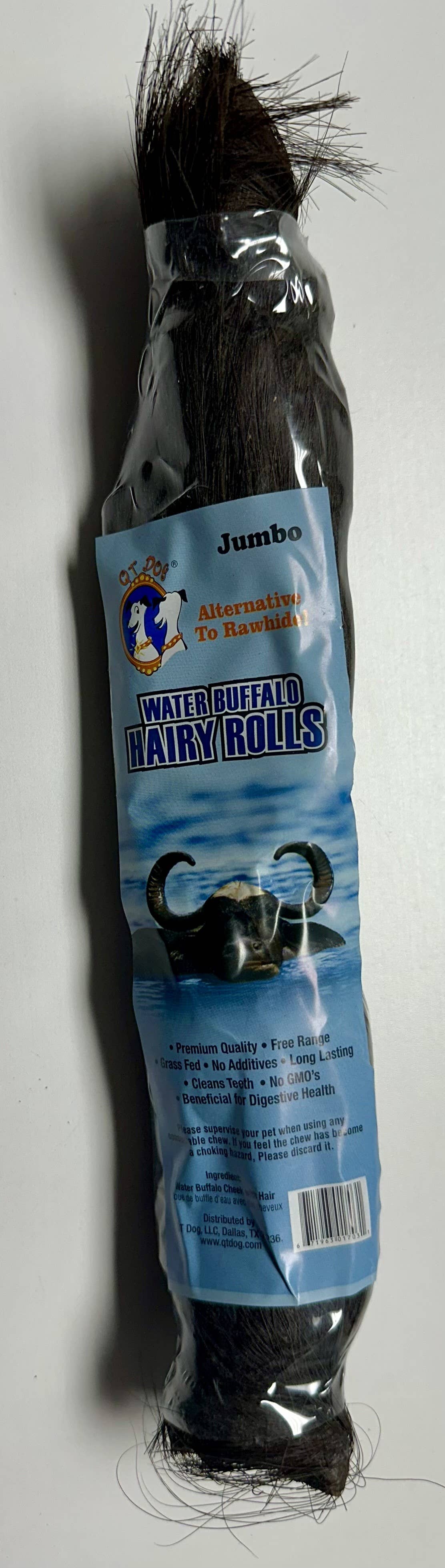 QT Dog, LLC - Wholesale Pet Treats - Dog - Hairy Water Buffalo Cheek Rolls2
