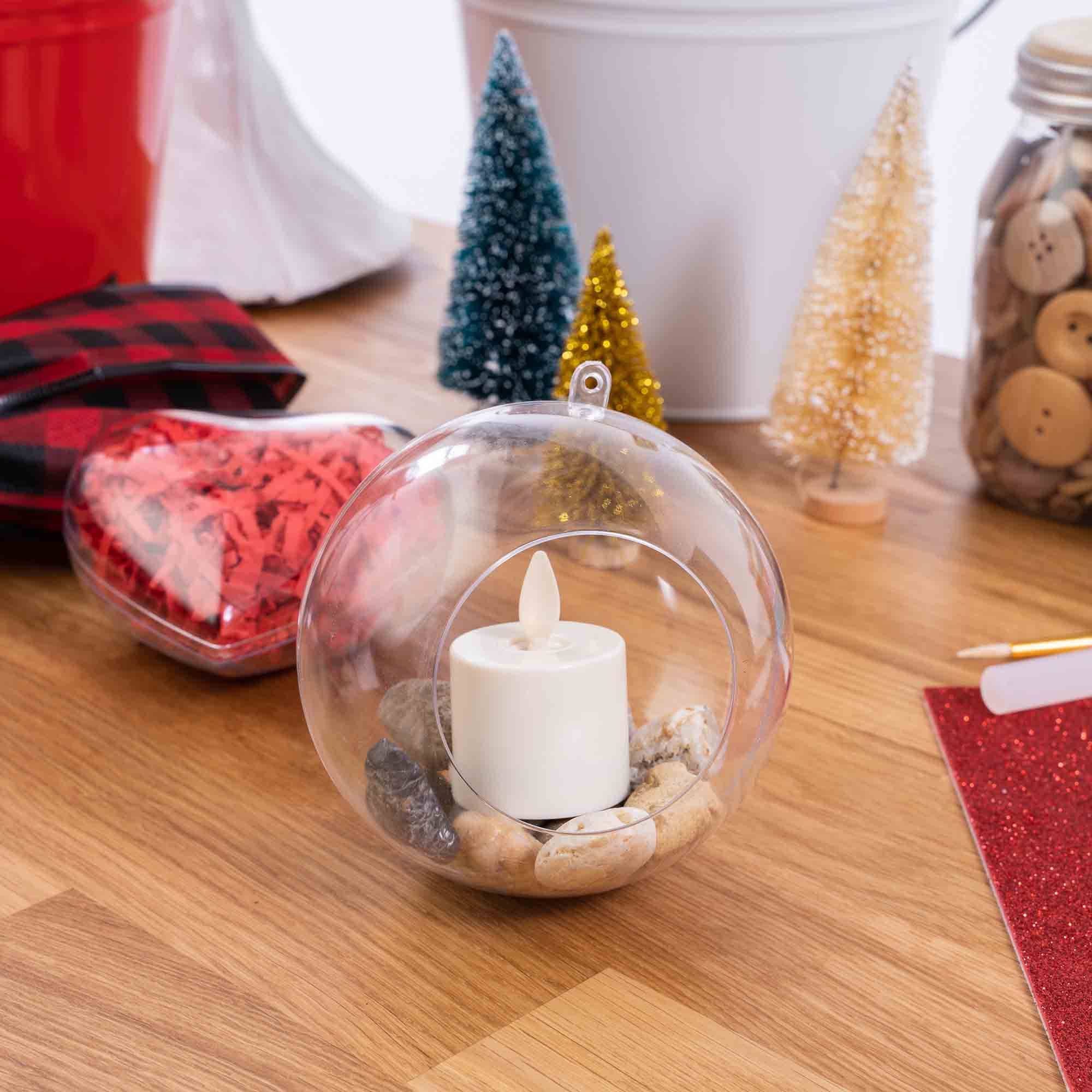 Portofino International Trading, USA - Wholesale Terrarium - Plastic Round Terrarium Hanging Decoration 1.75" 12pc/bag1