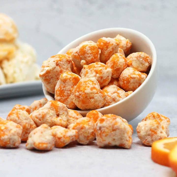 Orange Creamsicle Protein Popcorn for wholesale by ICON Meals