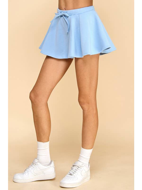 TCEC - Wholesale Skirt - Women's - CS3728-Knit Drawstring Waistband Flare Skirt