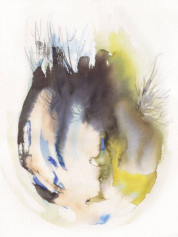 Aquarelle L'assombrissement de la lumière pour la vente par Araceli García Illustration