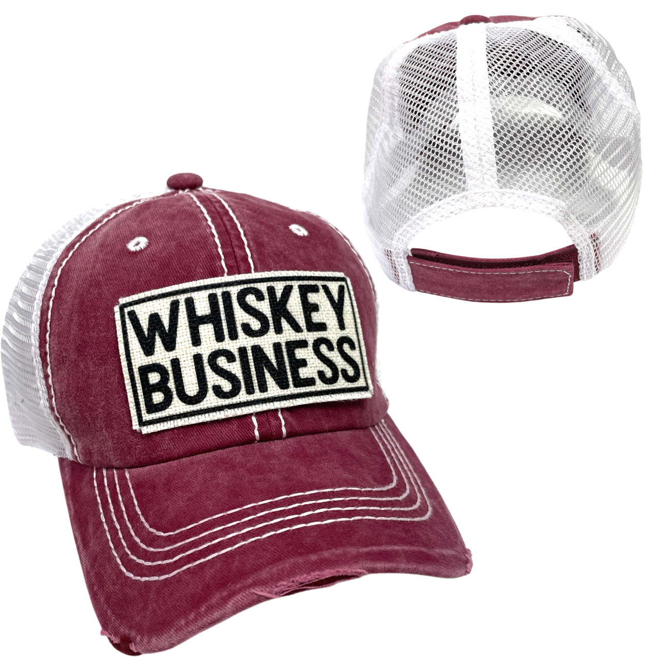 dkhandmade - Wholesale Trucker Hat - Unisex - WHISKEY BUSINESS BALL CAP | UNISEX HAT | DISTRESSED10