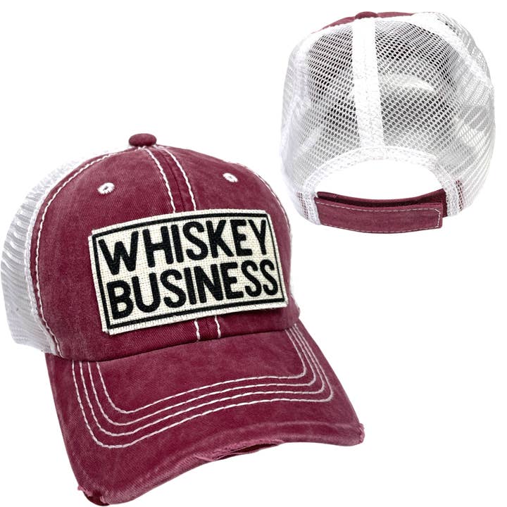 dkhandmade - Wholesale Trucker Hat - Unisex - WHISKEY BUSINESS BALL CAP | UNISEX HAT | DISTRESSED10