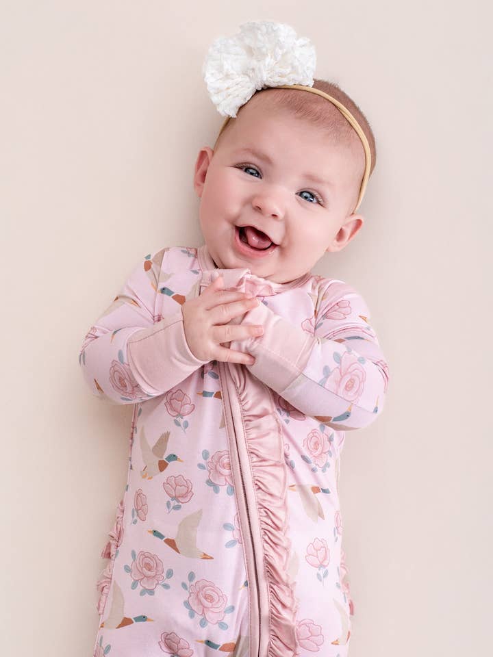 Mallards in Bloom Bamboo Zip-Up for wholesale by Pearls & Pelicans